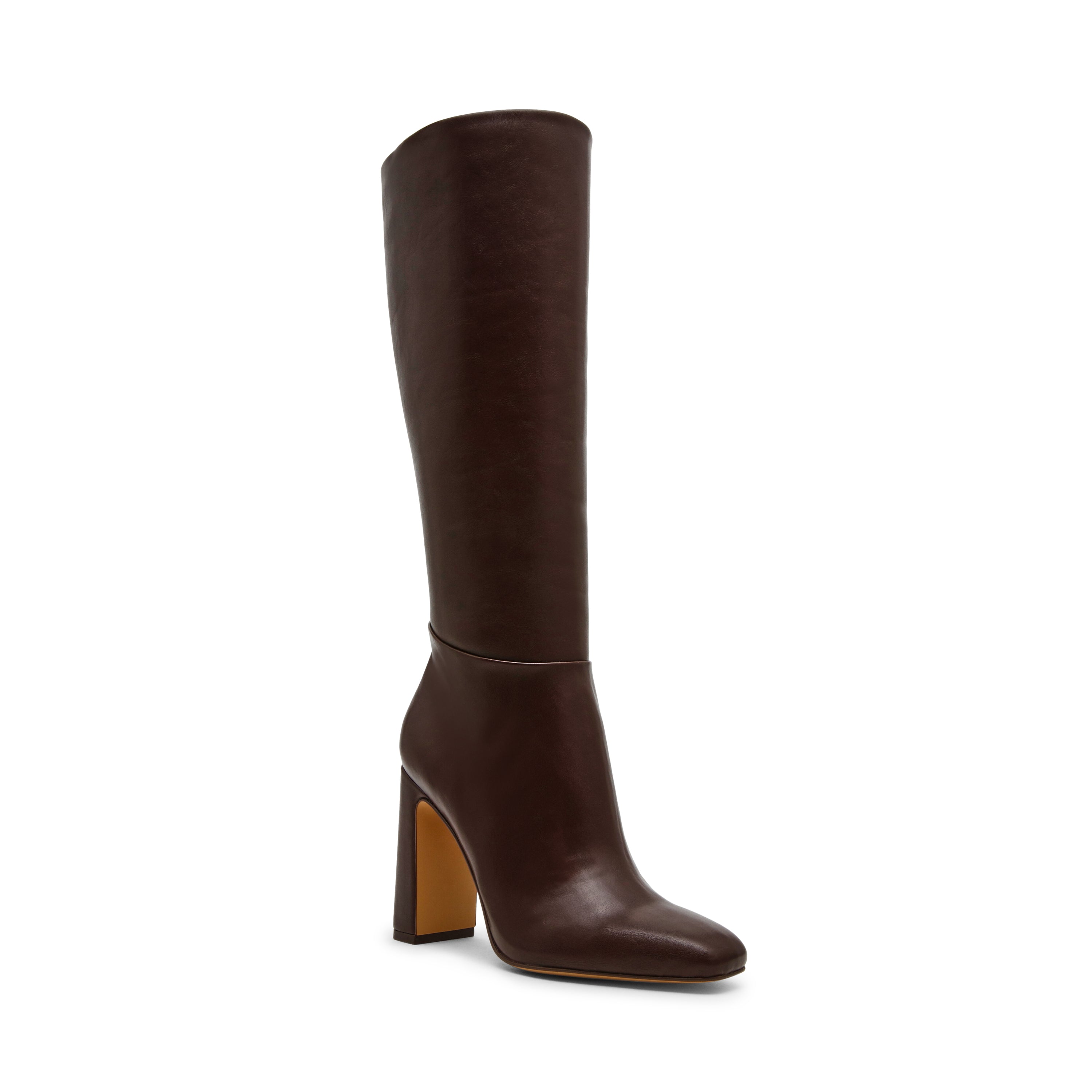 Steve Madden Ally botte haute marron café talon 10 cm