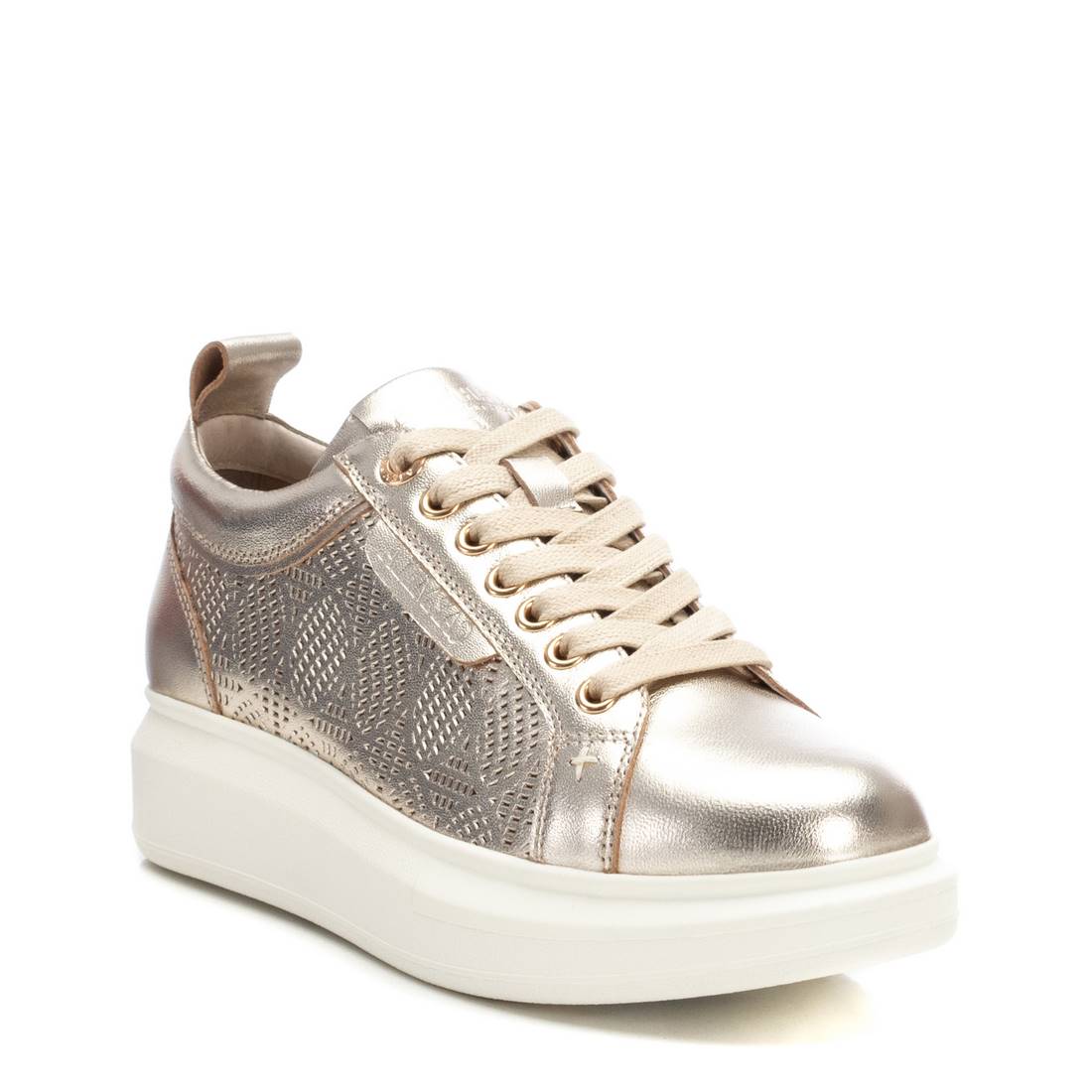 Carmela 16143801 basket dorée cuir métallisé