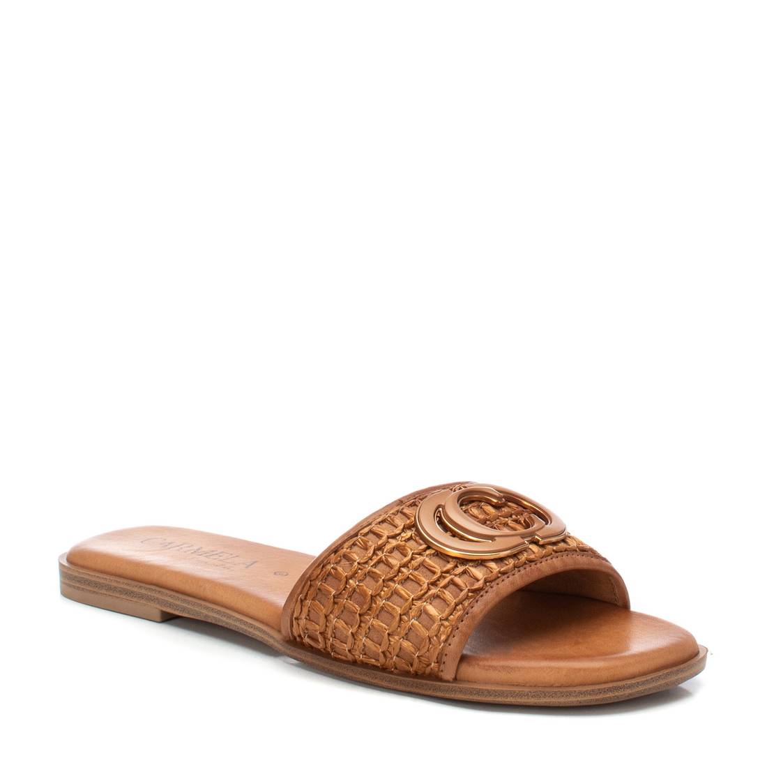 Carmela 16219301 sandale camel plate ornement