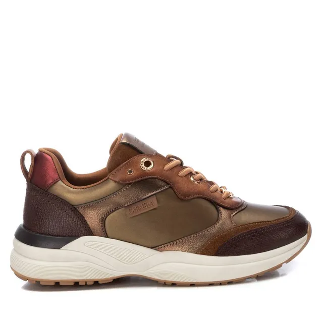 Carmela 16183904 tennis cuir marron lacets