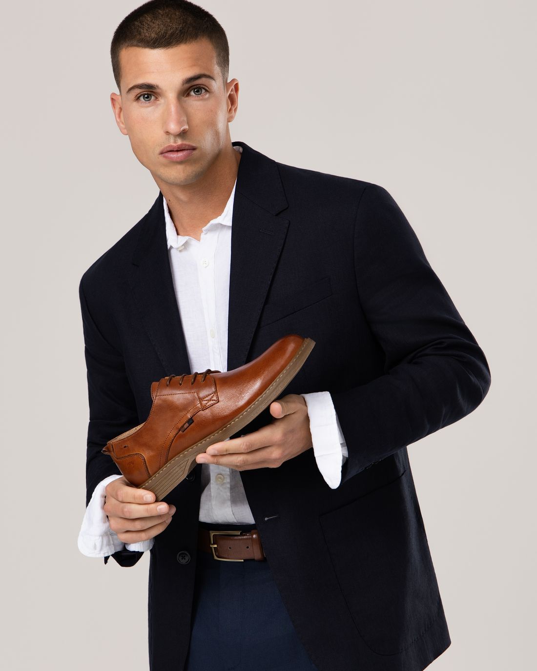Carmela 16390401 derby cuir camel homme