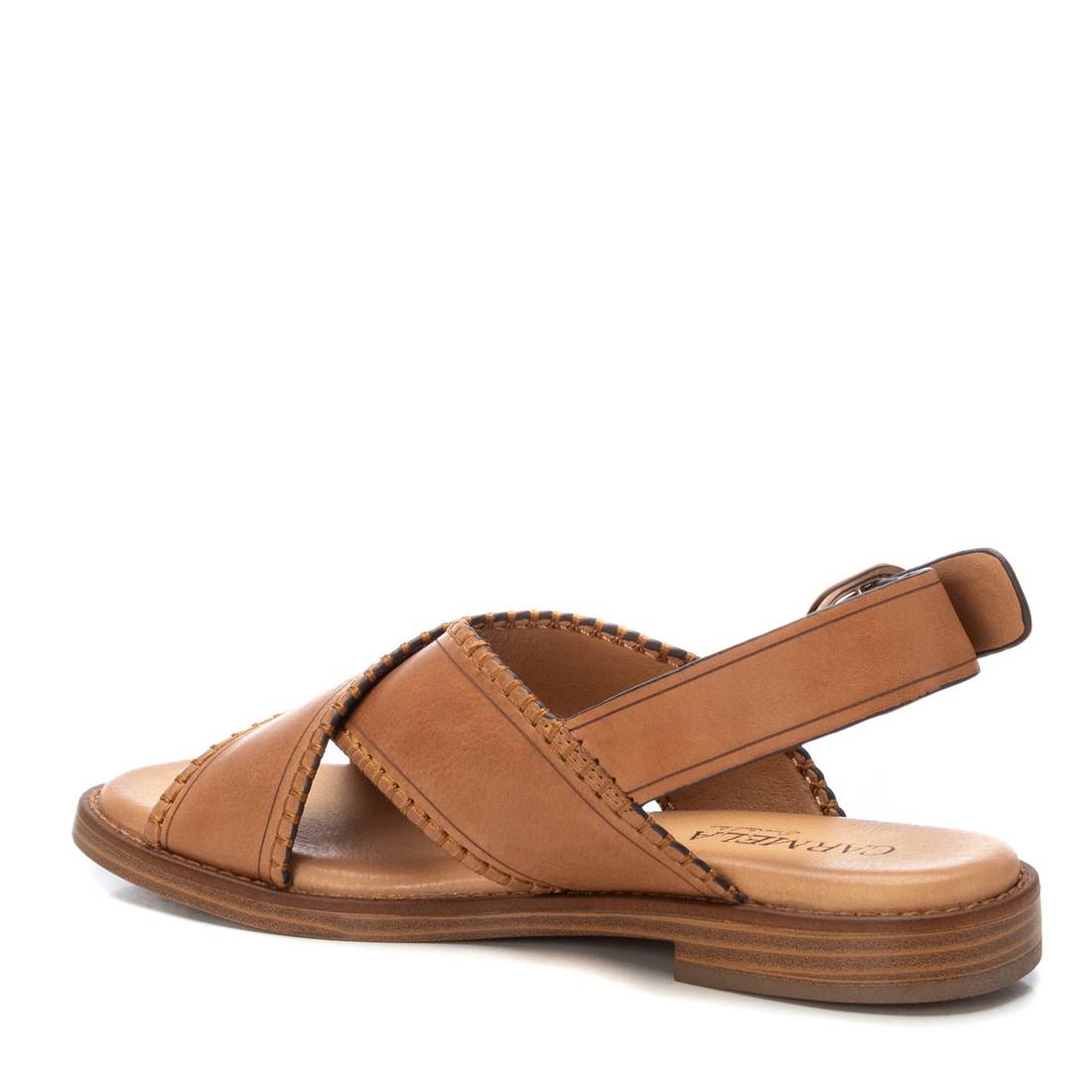 Carmela 16220101 sandale femme camel cuir à boucle
