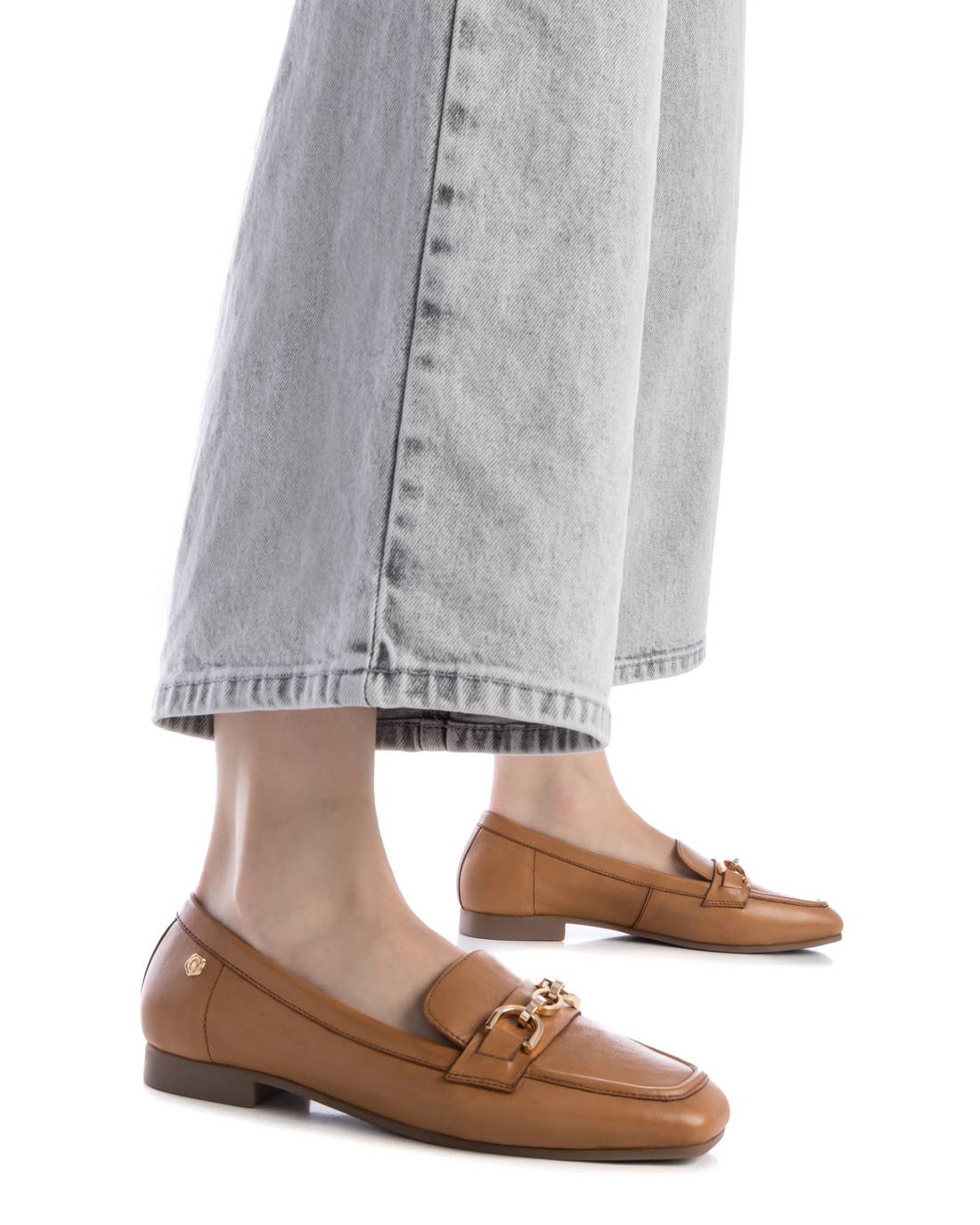 Carmela 16213801 mocassins camel cuir mors metal