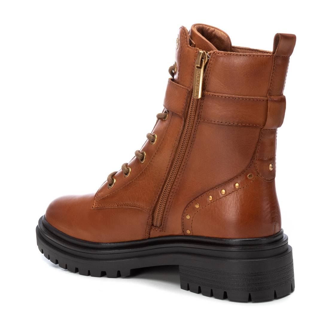 Carmela 16194202 boots militaires marron cuir plat