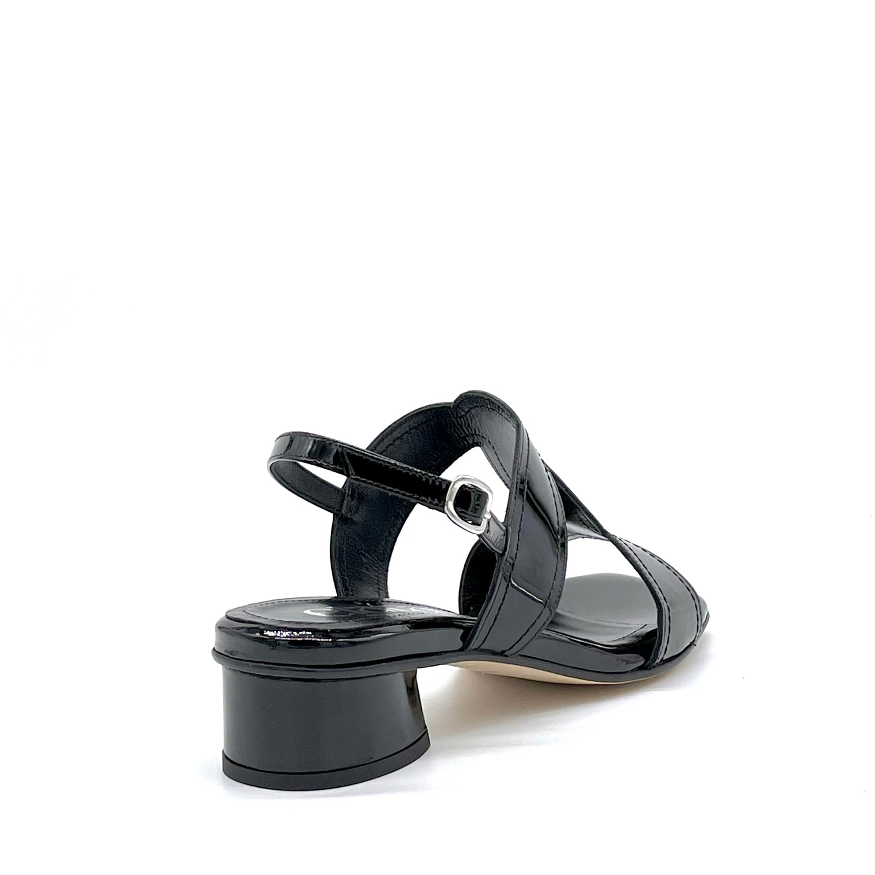 Elata 15164 sandales vernis noir talon 3,5 cm