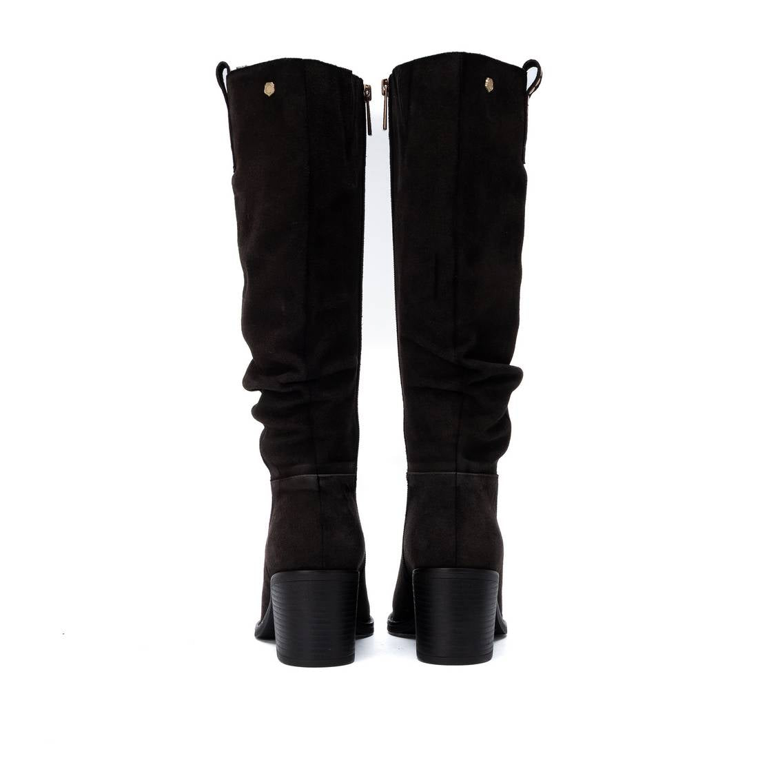 Carmela 16425802 botte femme marron daim plissée