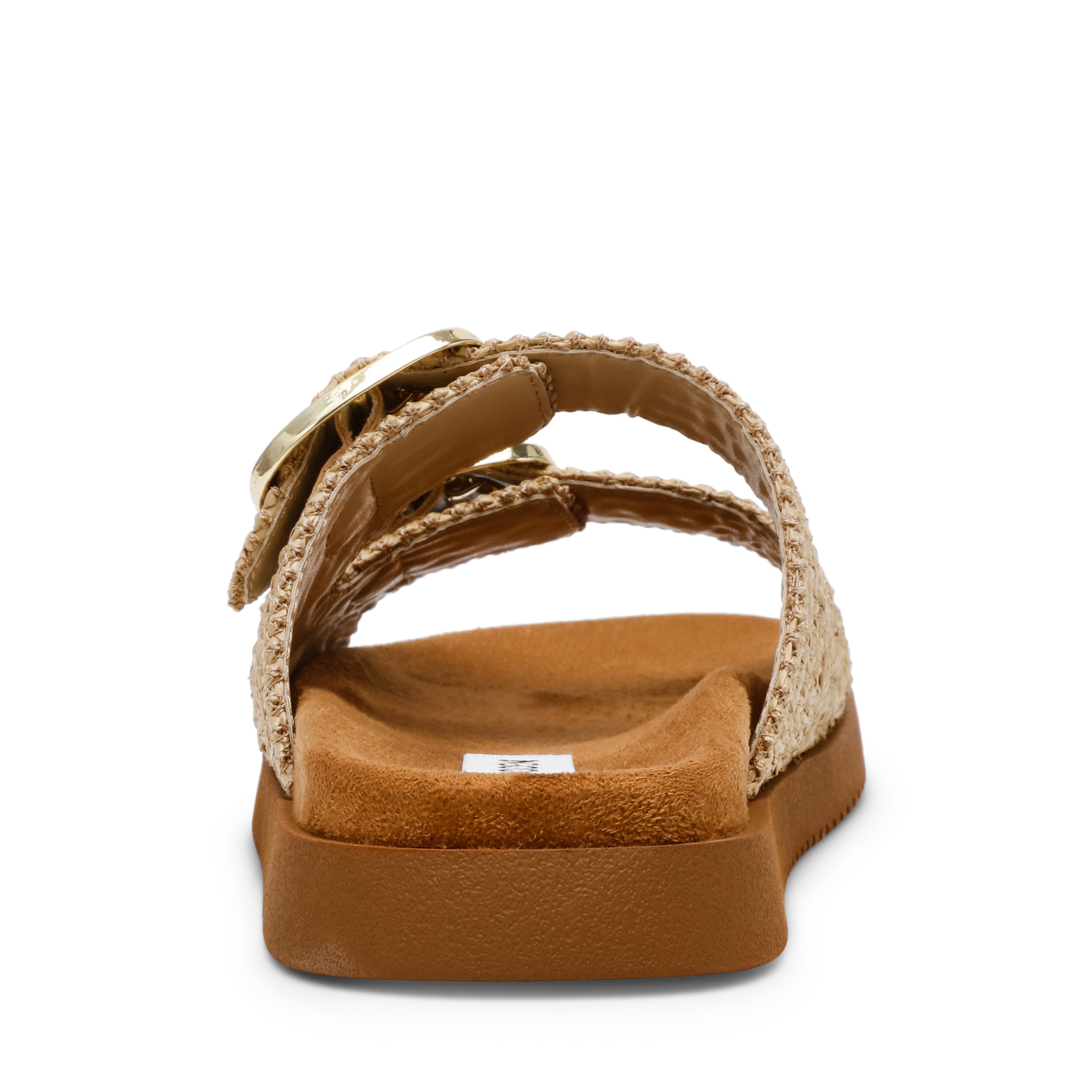 Steve Madden Miramar sandales raphia naturel plates