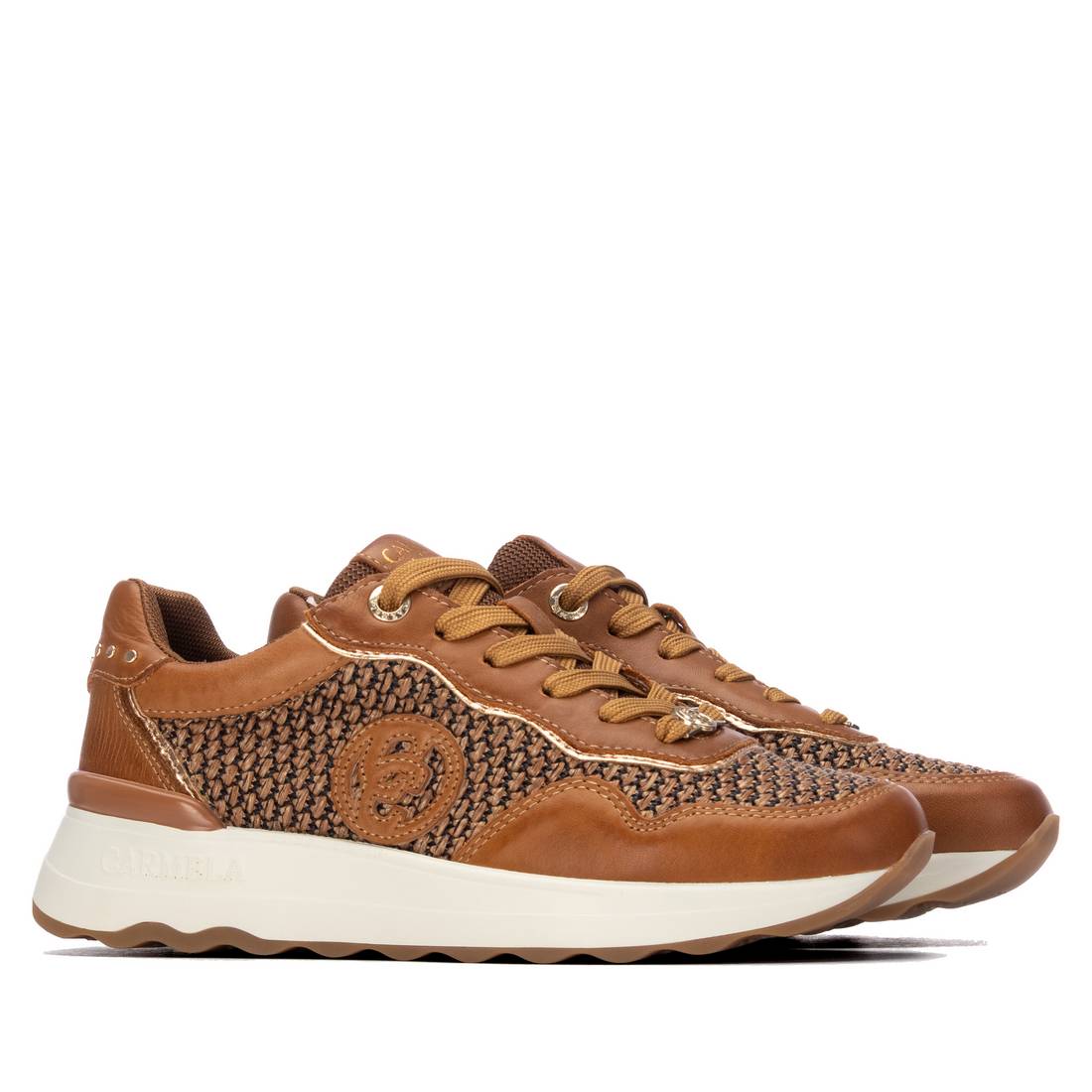 Carmela 16323902 basket femme compensée camel été