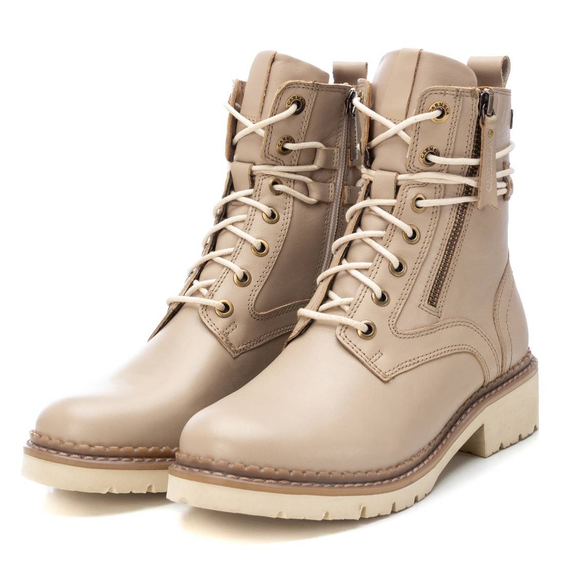 Carmela 16102803 bottine cuir marron talon bas