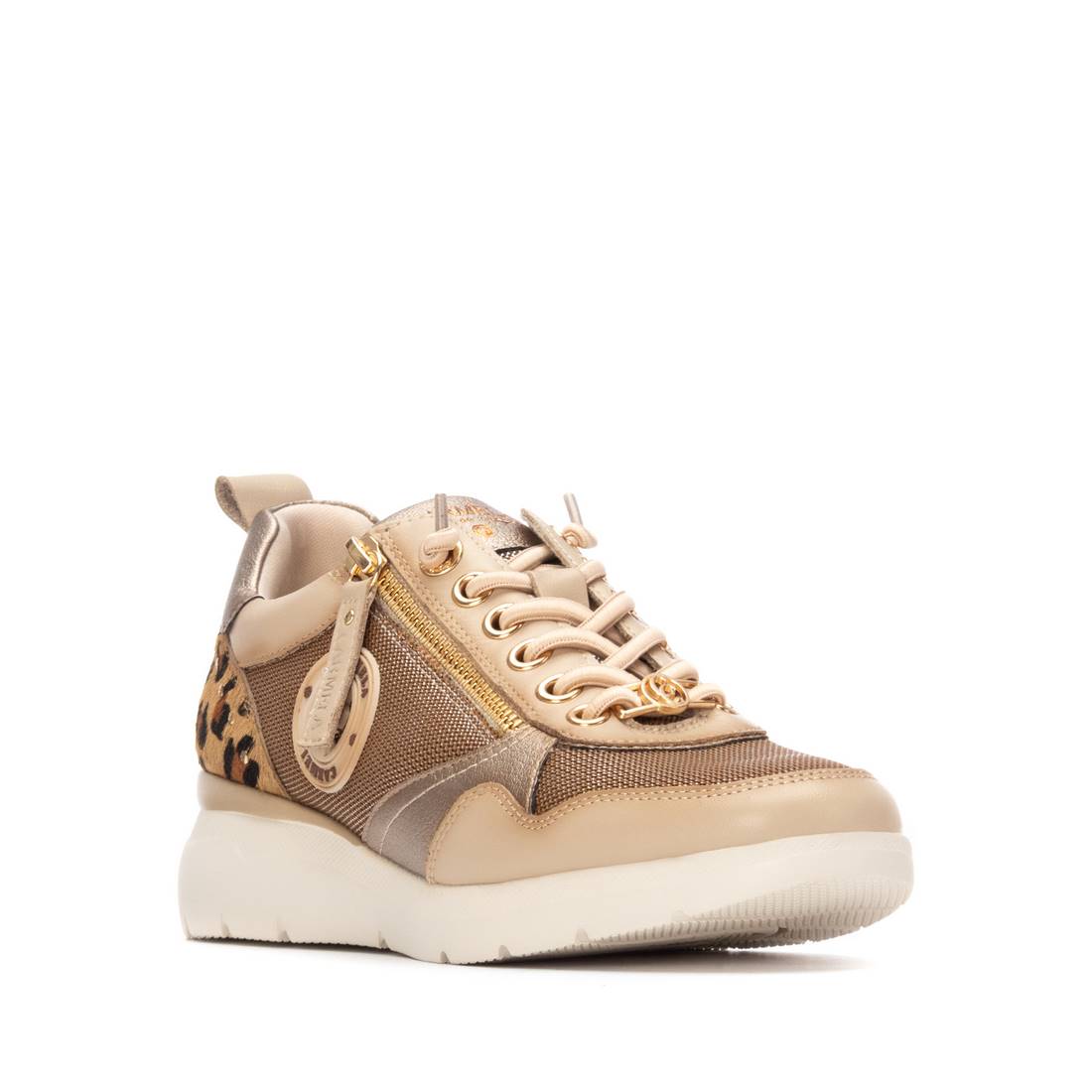 Carmela 16251301 basket beige cuir véritable