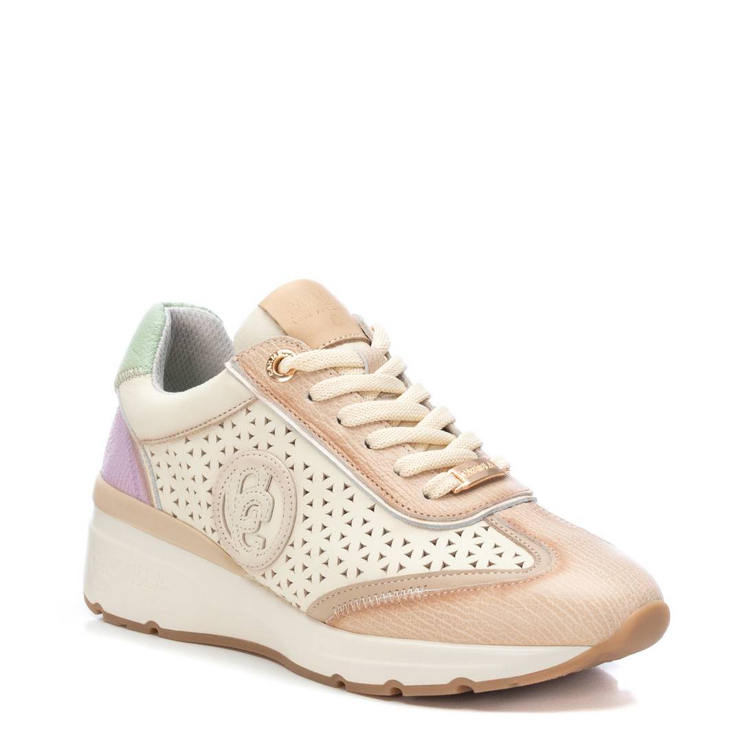 Carmela 16142101 sneakers cuir marron ajouré