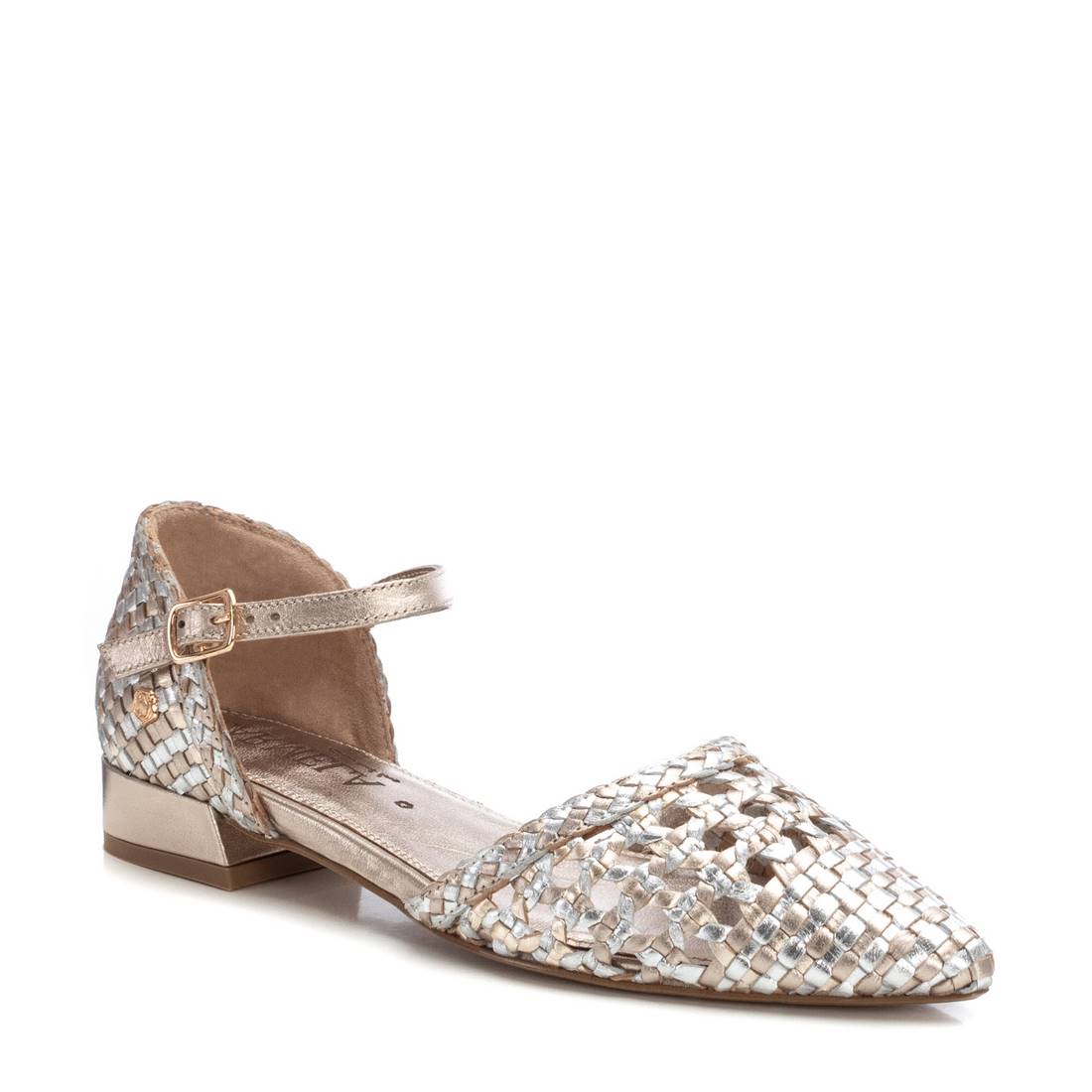 Carmela 16233902 ballerine grise cuir métallisé