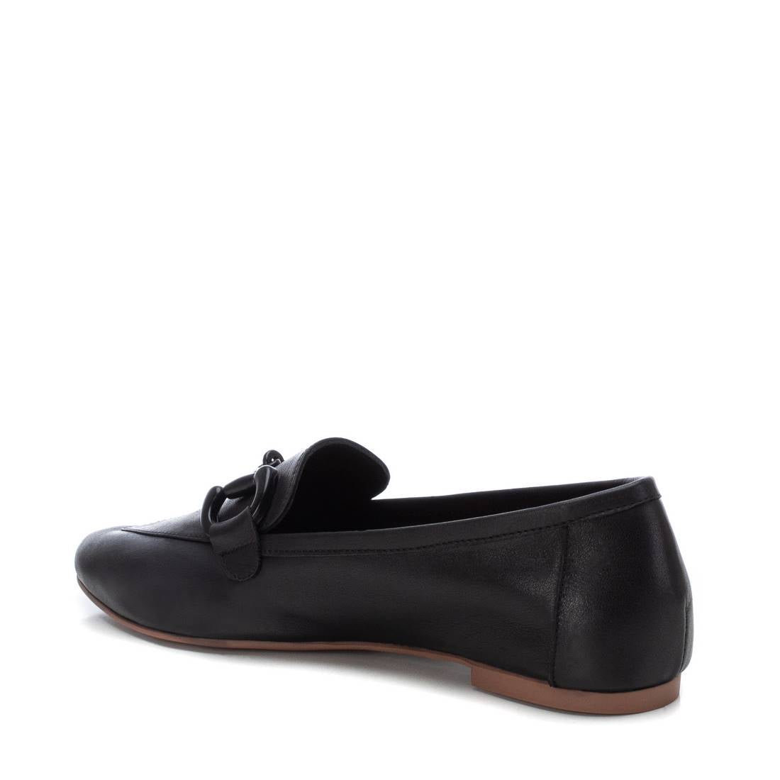 Carmela 16047206 mocassin femme noir cuir plat