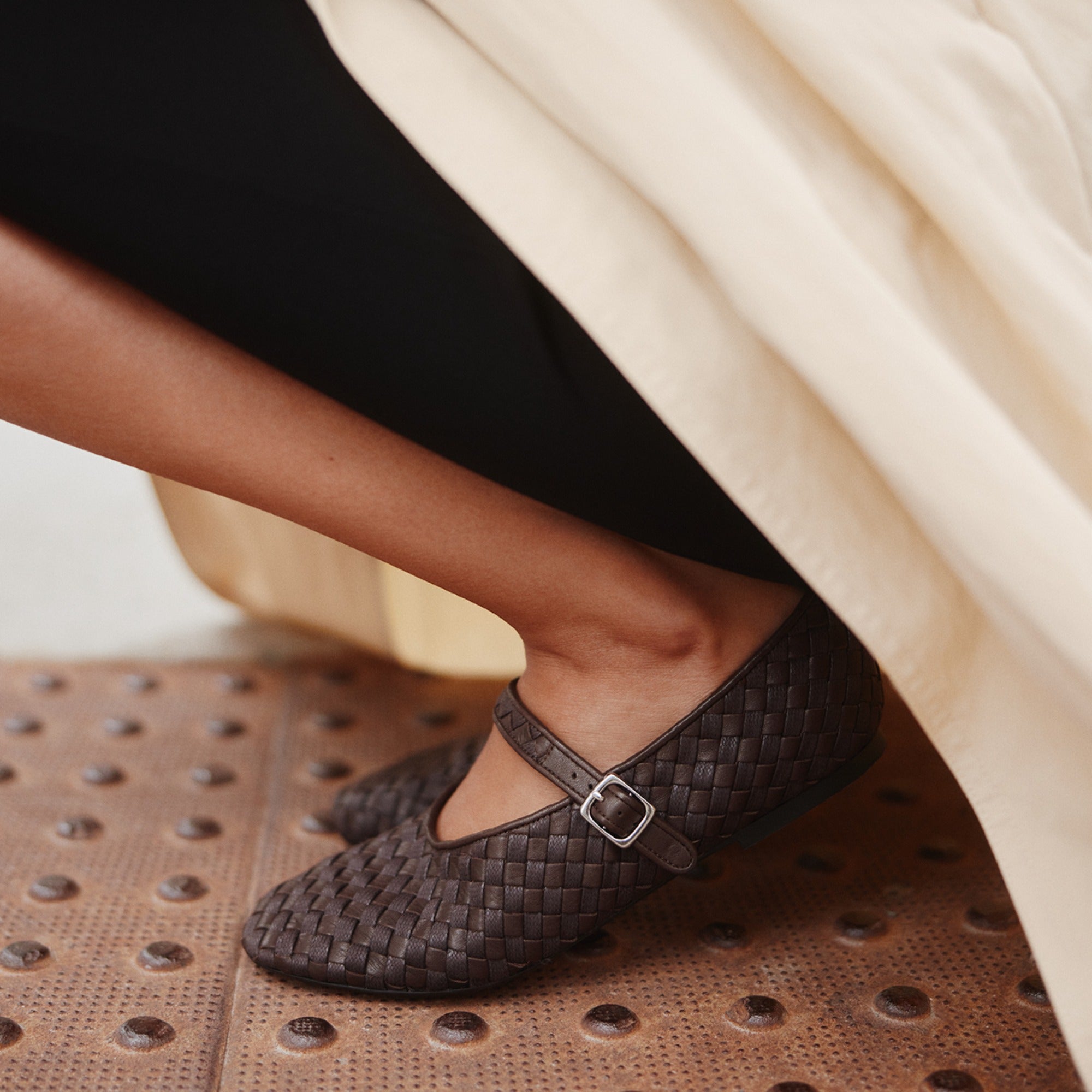 ALDO Alissia ballerines Mary Jane tissées marron
