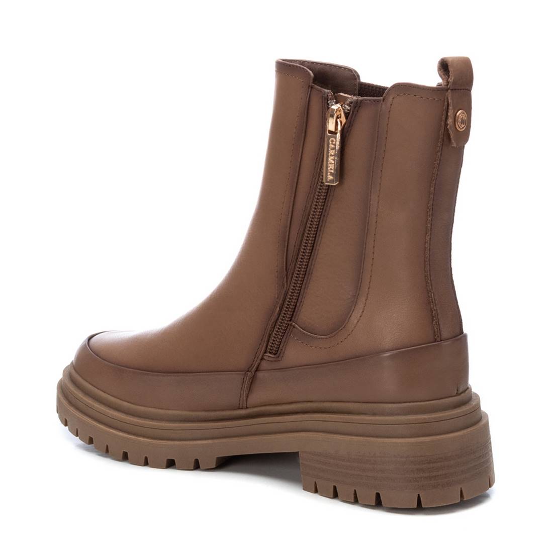 Carmela 16092303 bottine chelsea cuir marron zip