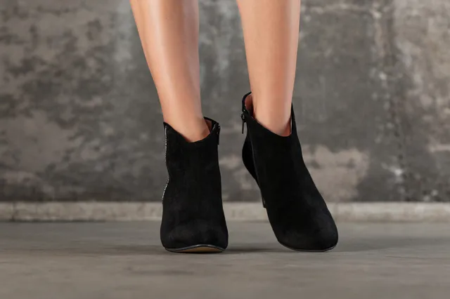 Coralie Masson Wakan bottines cuir noir or talon 7,5 cm