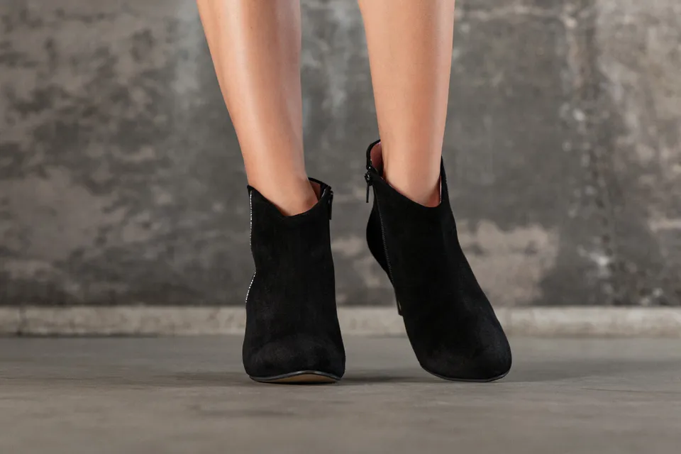 Coralie Masson Wakan bottines cuir noir or talon 7,5 cm
