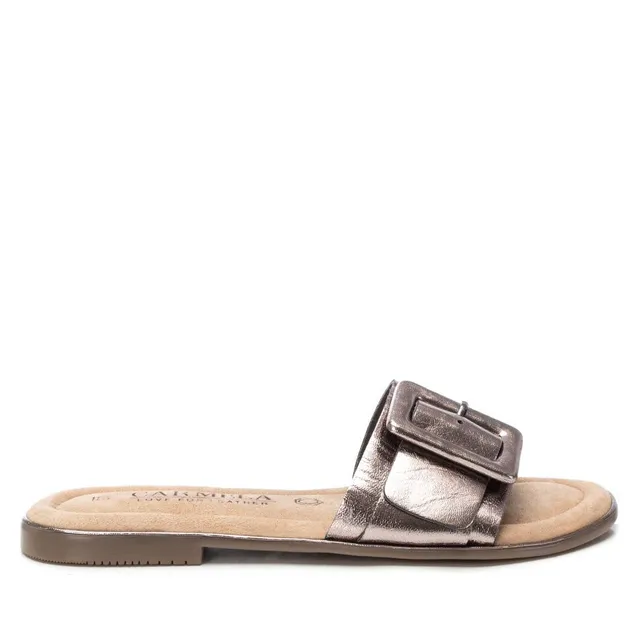 Carmela 16240603 sandale cuir gris plat