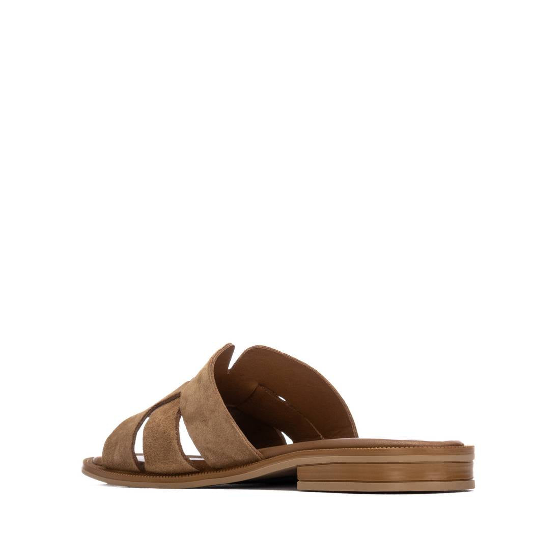 Carmela 16306104 sandales plates cuir taupe