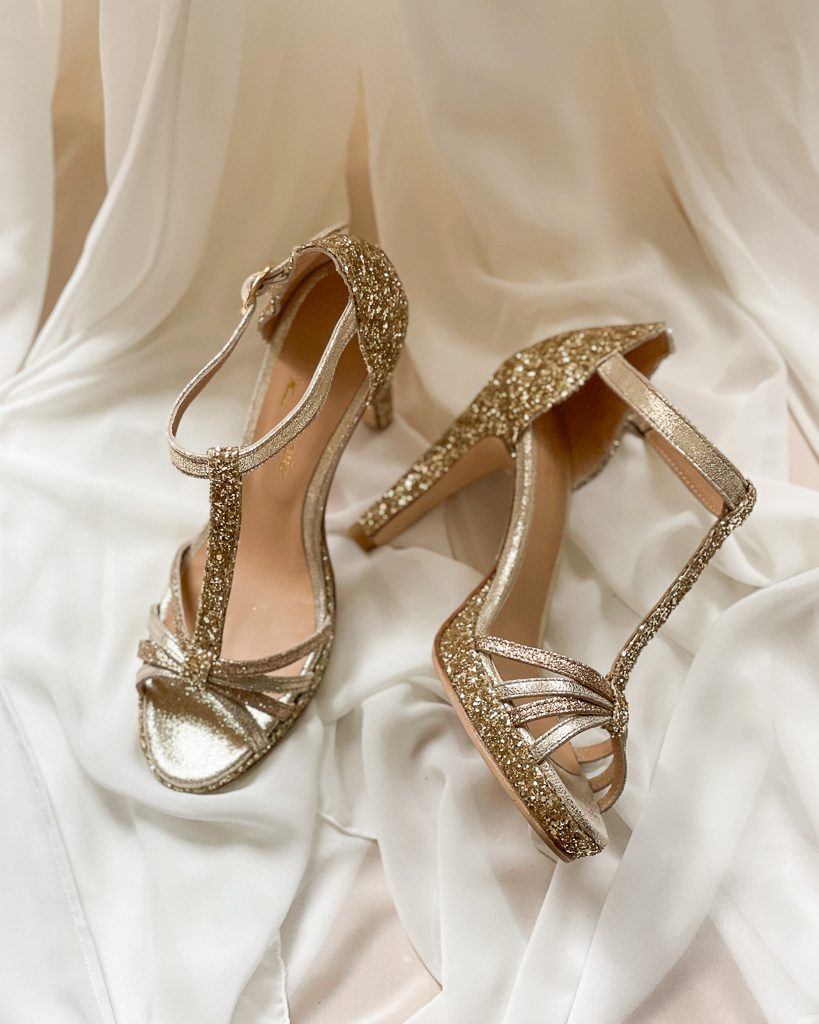 Dessine Moi Un Soulier Chloé plateforme sandale glitter champagne