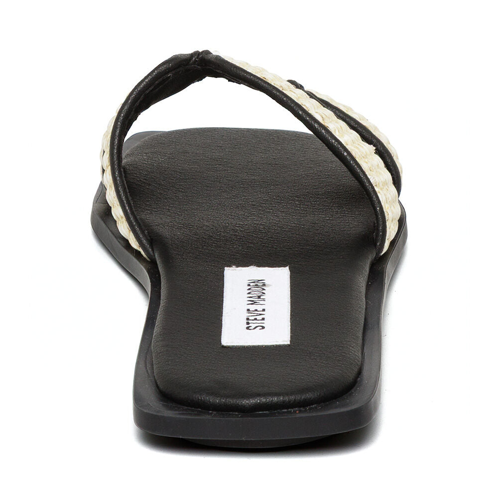Steve Madden Sofia Slide claquettes femme naturel noir cuir