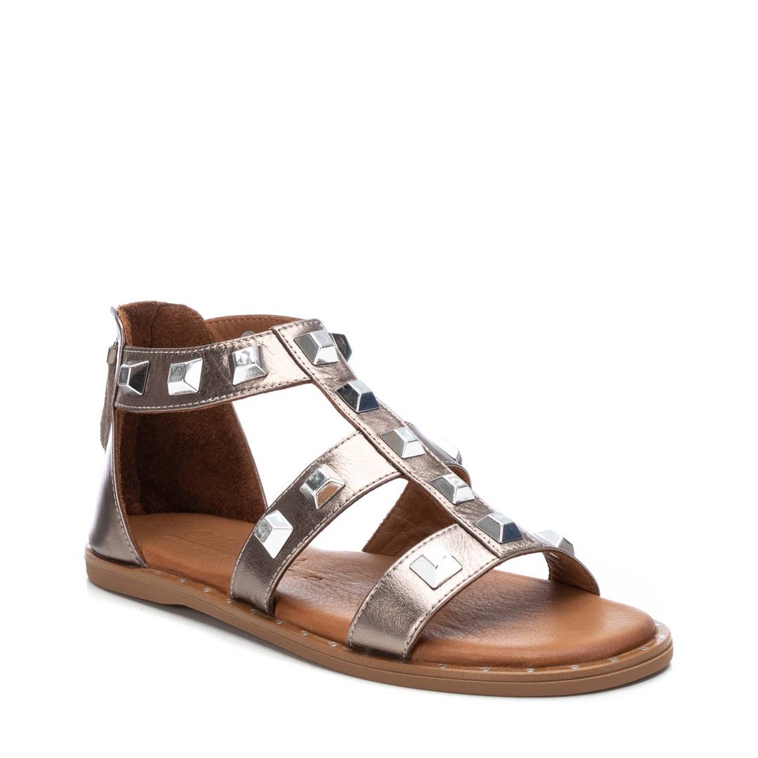 Carmela 16055401 sandale cuir gris cloutée
