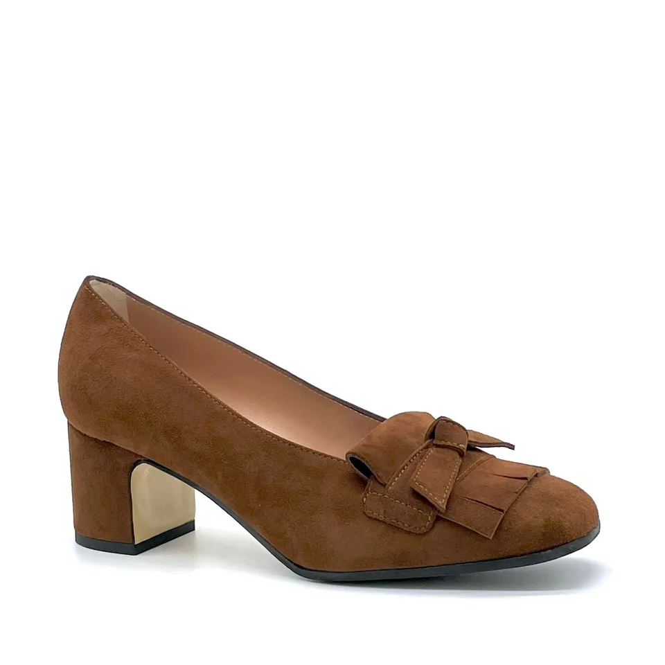 Elata 74704 escarpins daim marron semelle plume 37