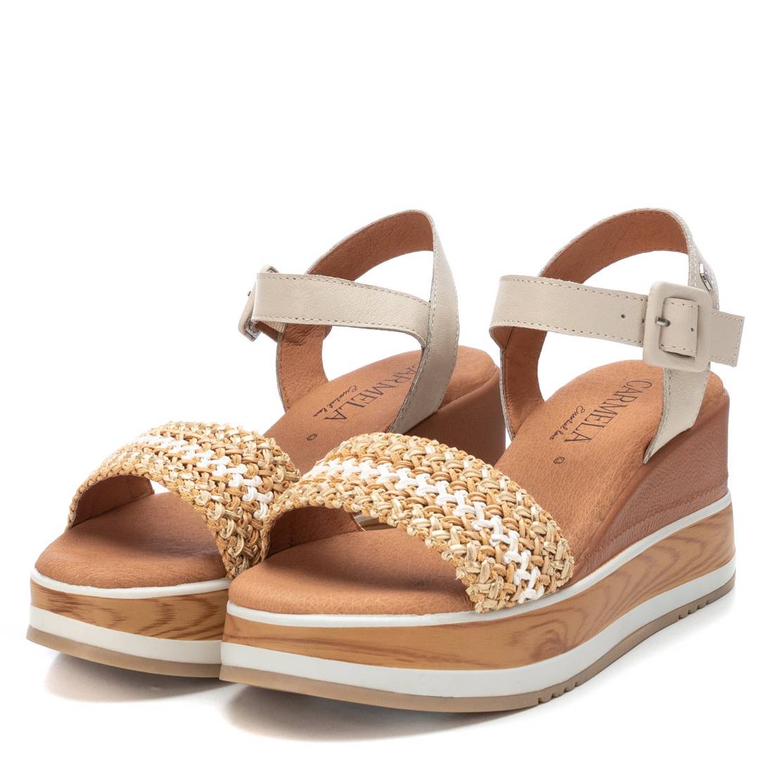 Carmela 16058902 sandales compensées cuir marron