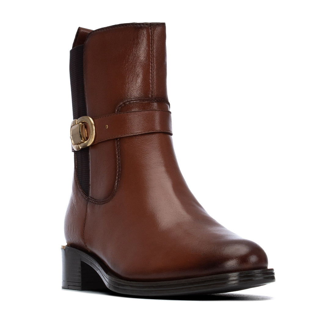 Carmela 16400802 bottines femme camel zip talon bas