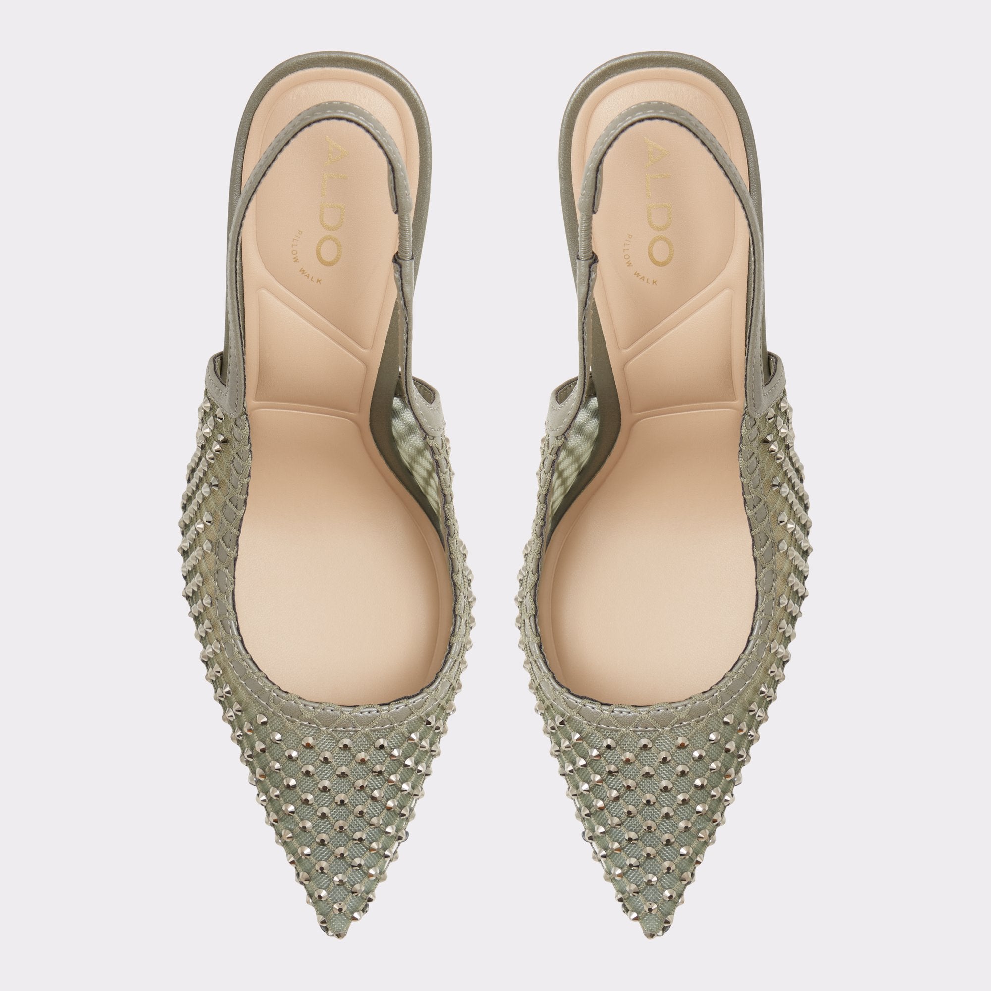 Aldo Marciana escarpins bride arrière strass verts
