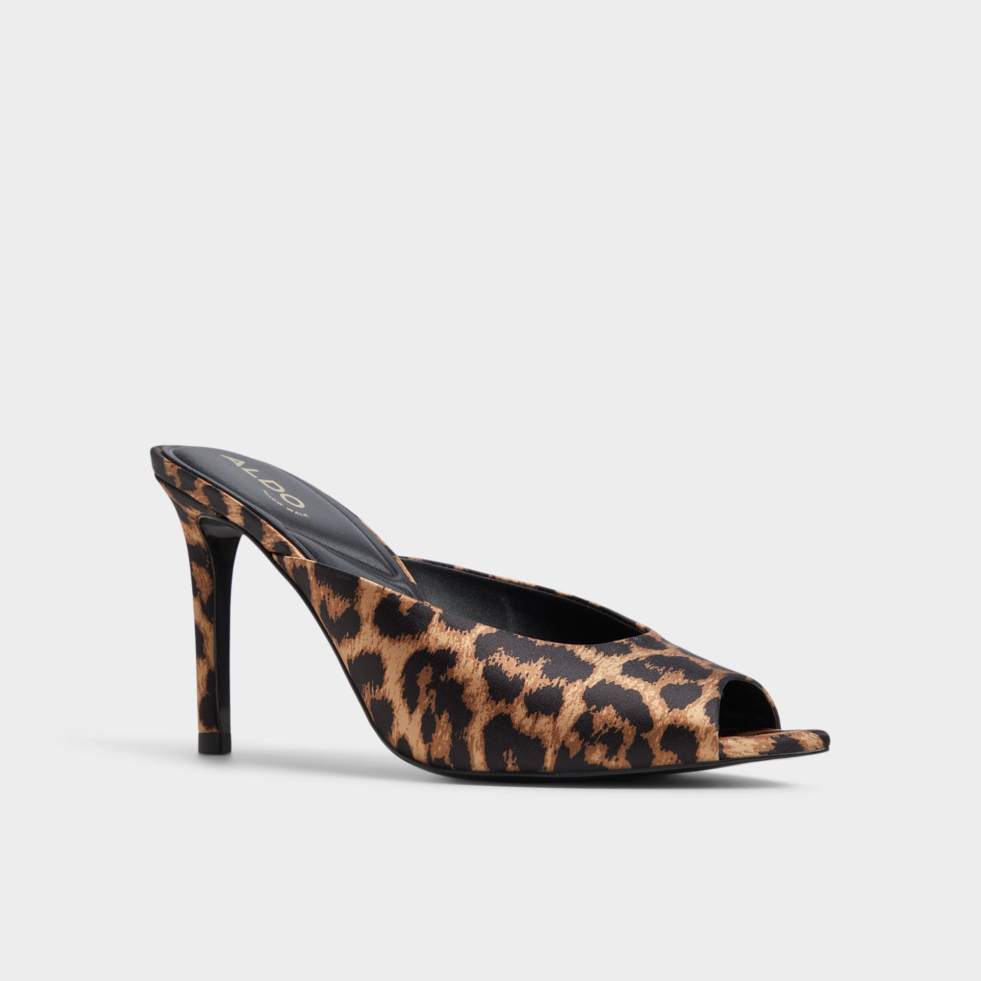 ALDO Elenara mules léopard satin talon aiguille