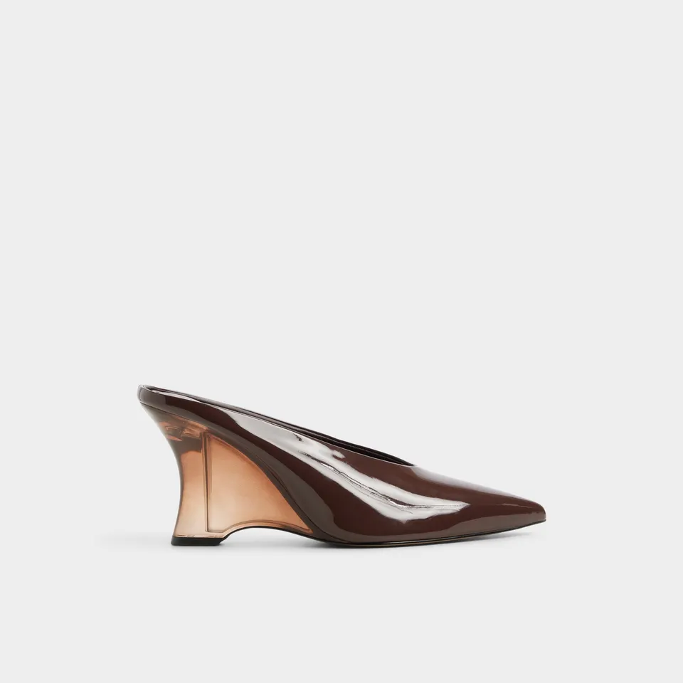 Aldo Teala bottines compensées marron soirée