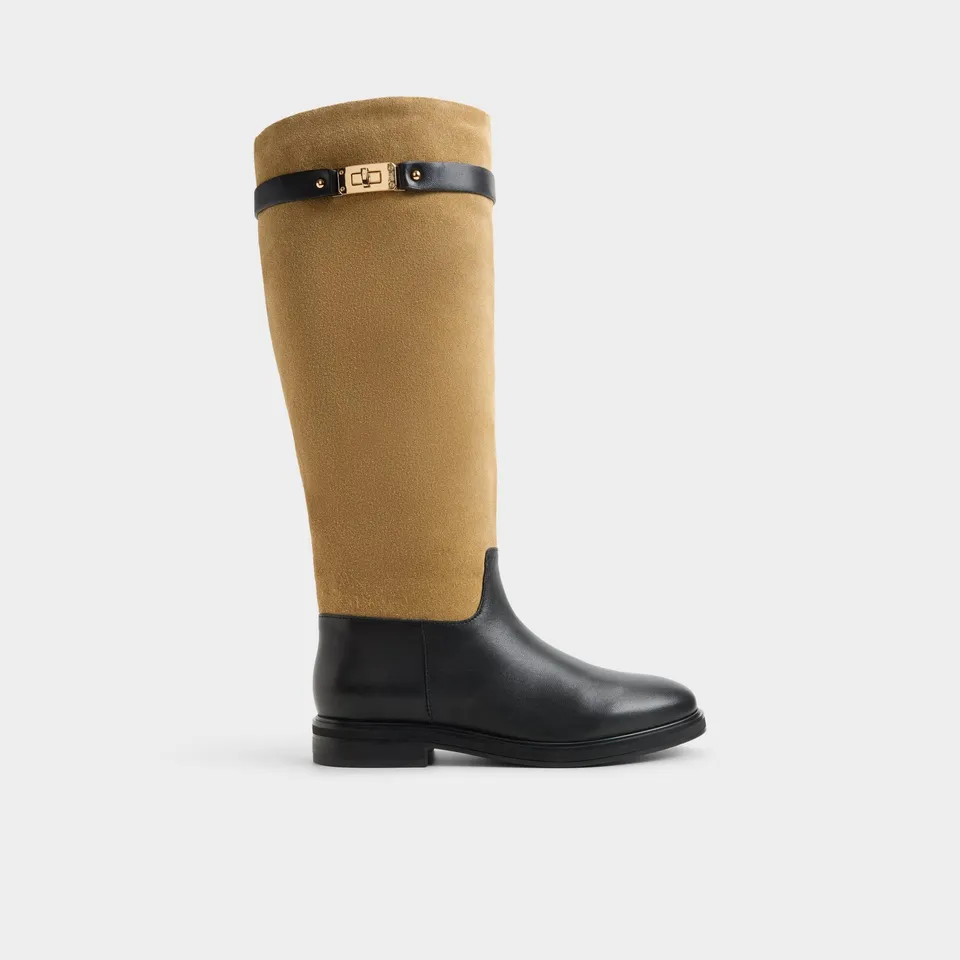 ALDO Levie bottes cavalières suède beige