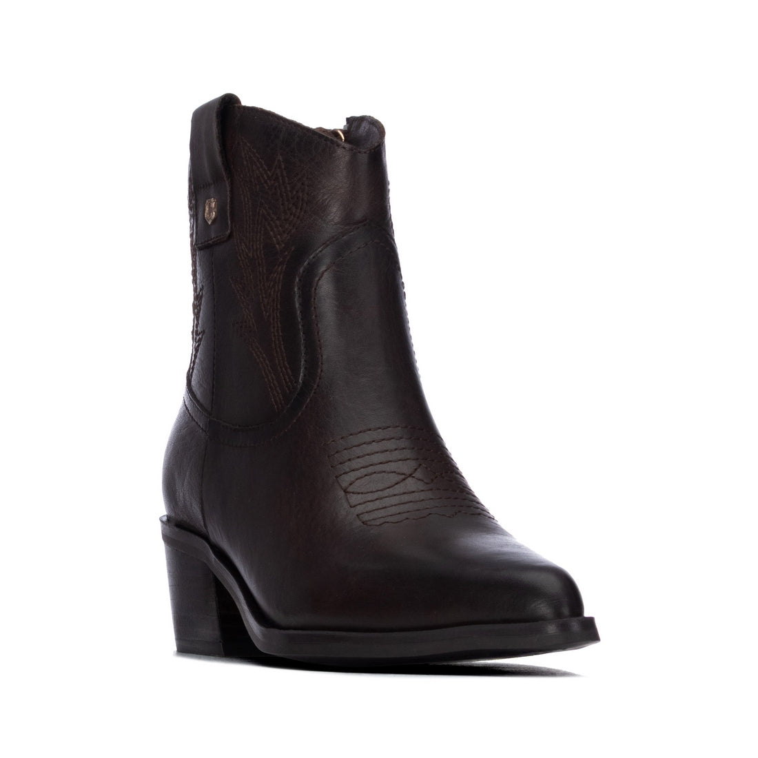 Carmela 16439102 bottine cuir marron talon bas
