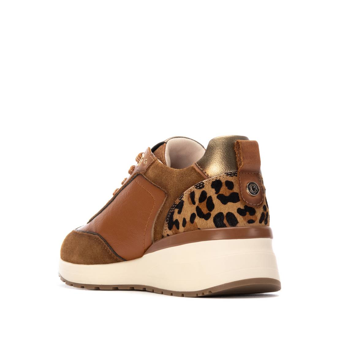 Carmela 16244103 baskets femme camel cuir lacets