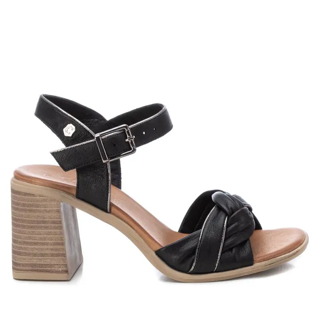 Carmela 16079102 sandale femme cuir noir talon 8 cm
