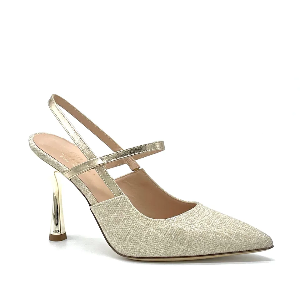 Elata 12139_1 slingback doré talon 9,5 cm