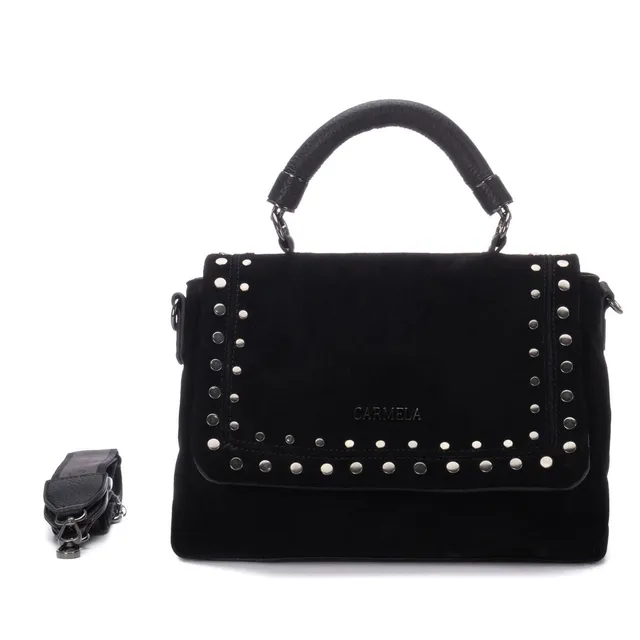 Carmela 18623503 bandoulière daim noir cloutée