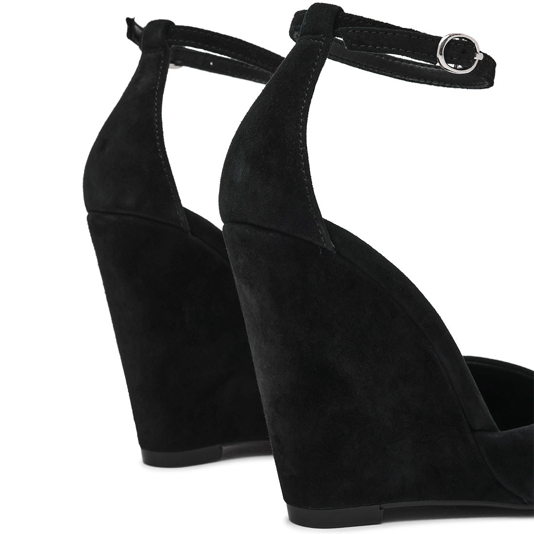 Steve Madden Andry sandales compensées noir daim talon 10 cm