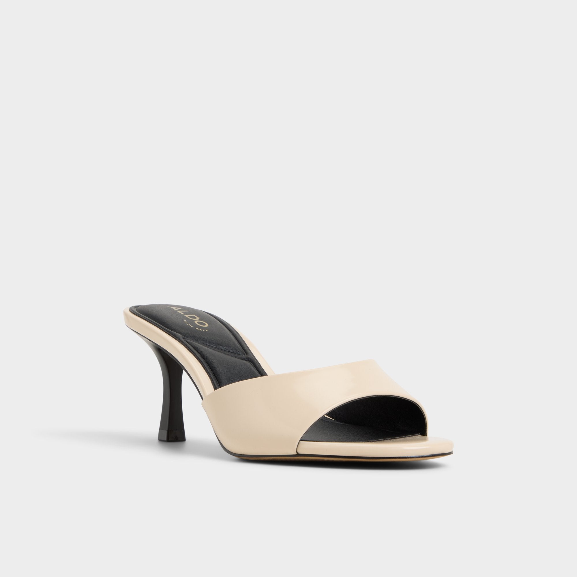 ALDO Annaberaen mule vernie noire petit talon