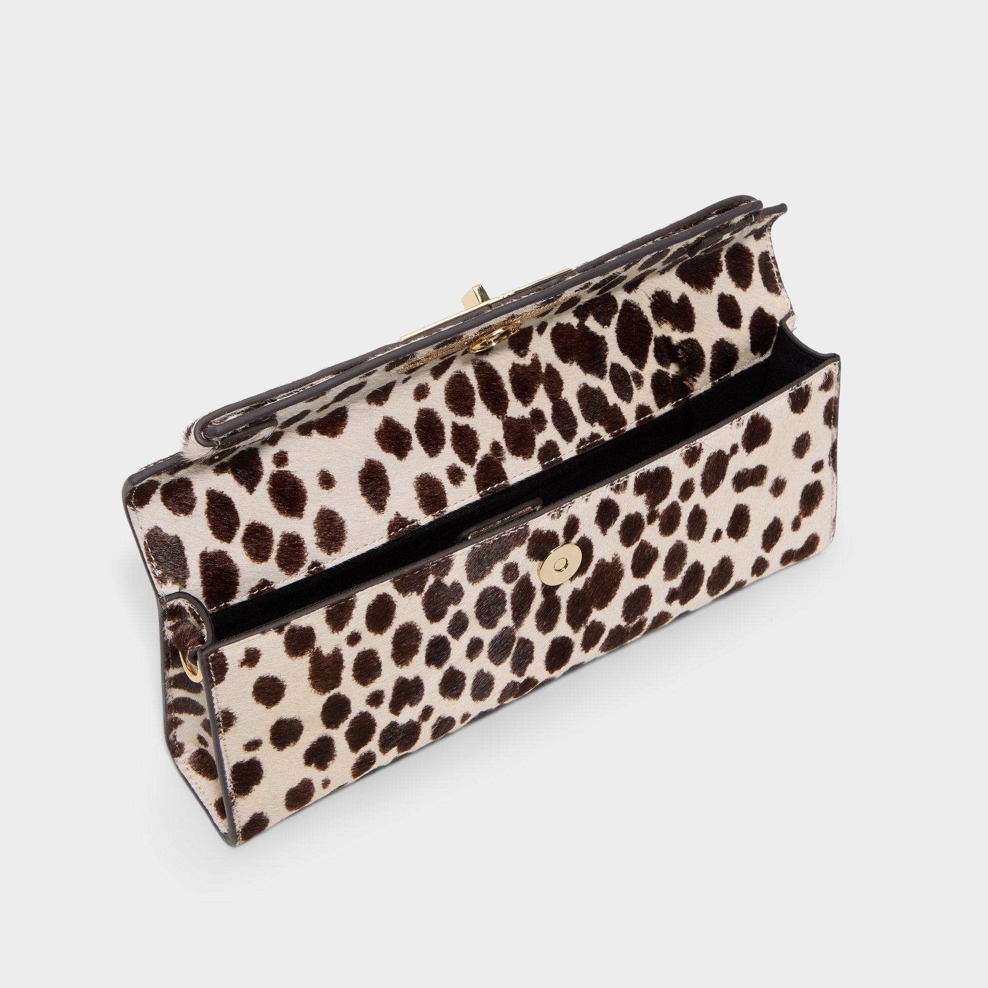 ALDO Mirzzaa pochette cuir marron dalmatien