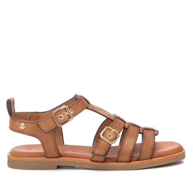 Carmela 16139801 sandales cuir camel style romaine