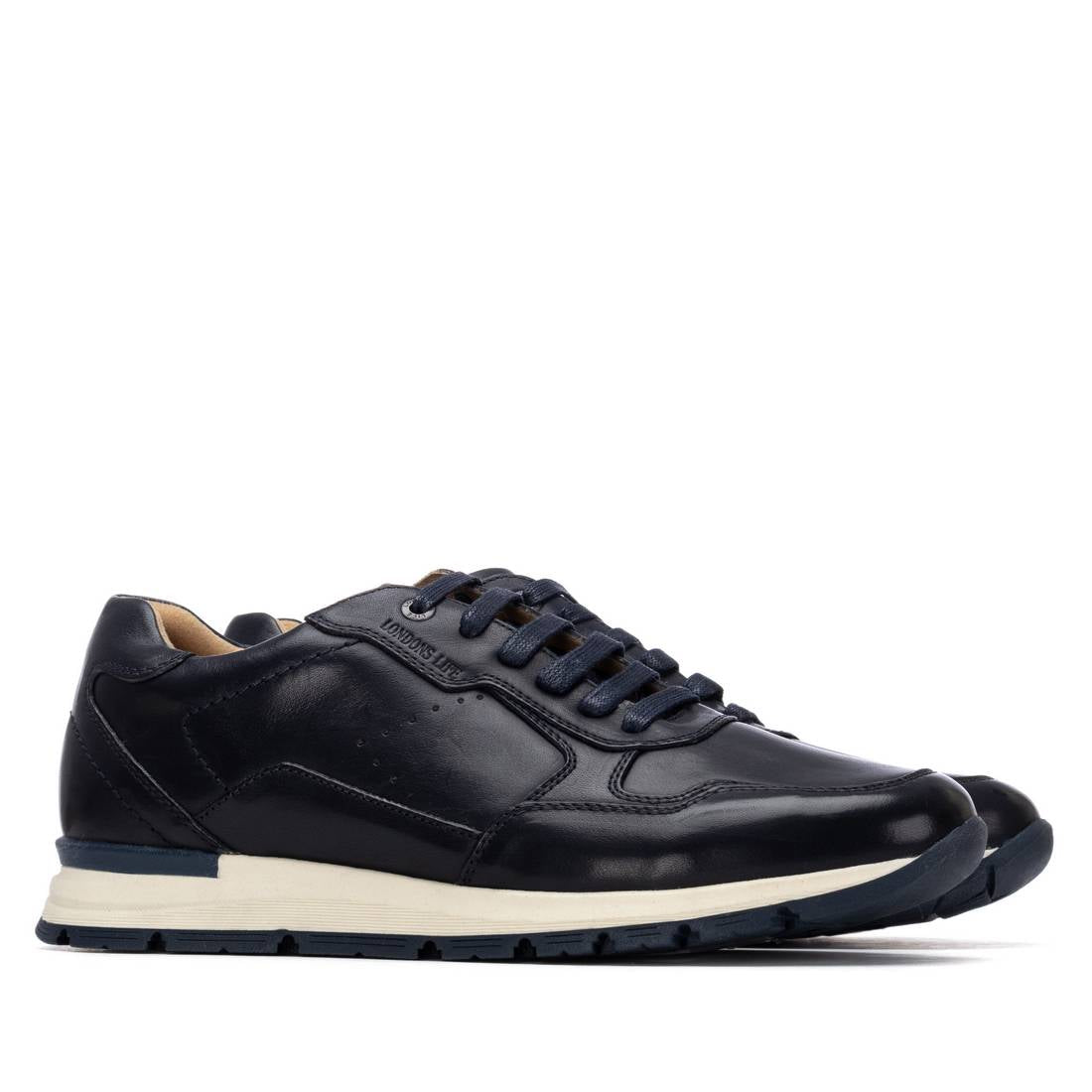Carmela 16390702 baskets homme bleu marine cuir