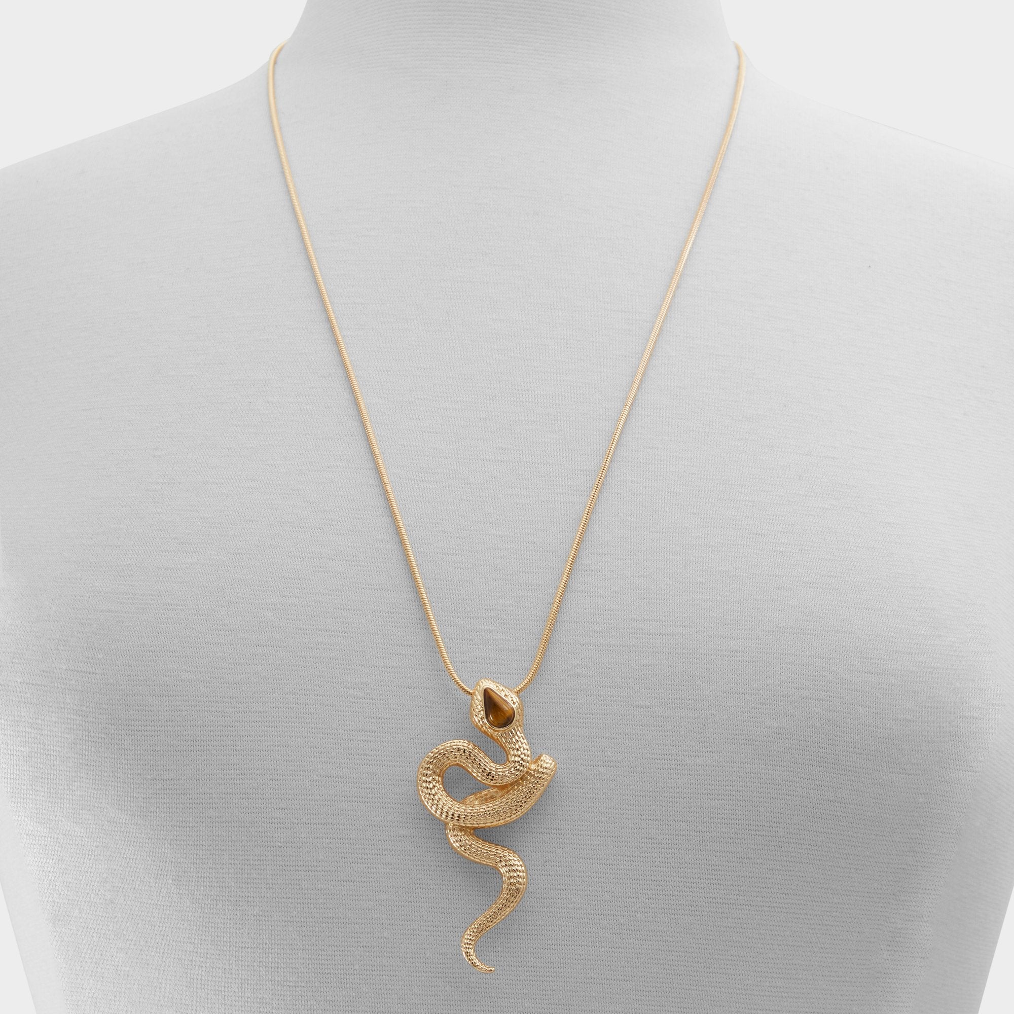 Aldo Arthen collier fin marron femme