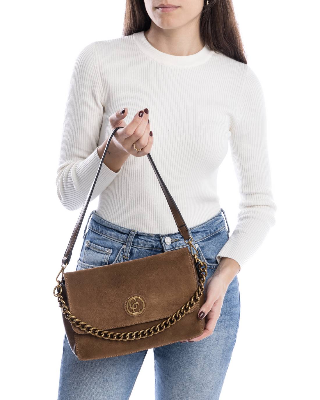 Carmela 18612302 sac bandoulière marron suède