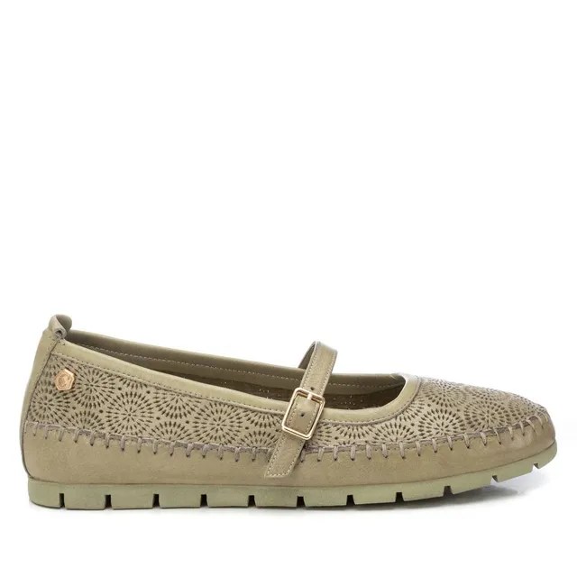 Carmela 16208003 ballerine cuir kaki boucle