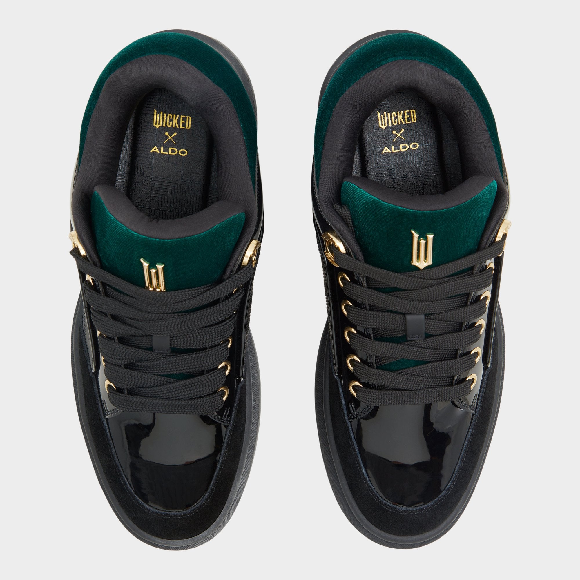 Aldo Hisroyalozness baskets basses noires vertes