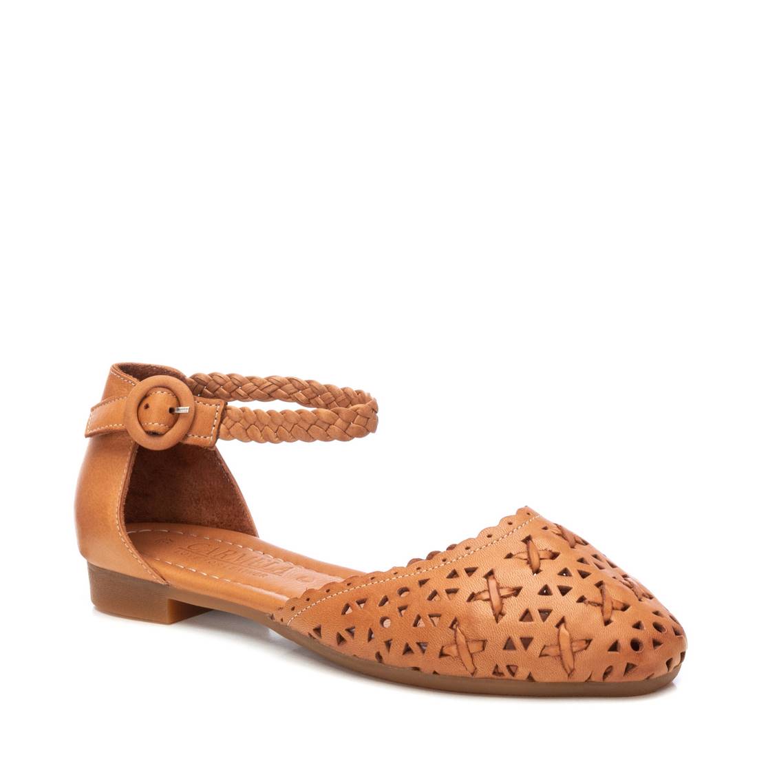 Carmela 16067102 ballerine cuir marron ajourée