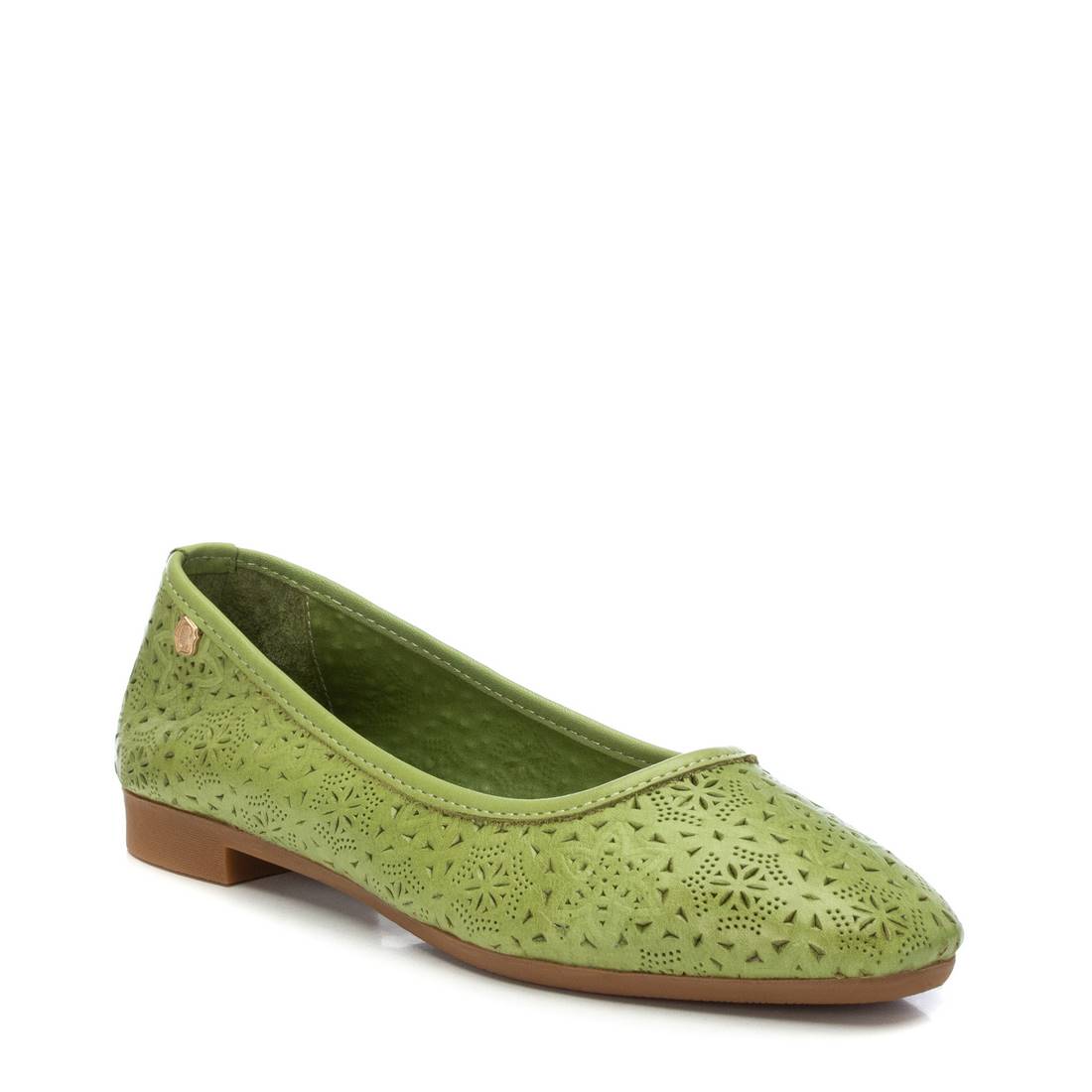 Carmela 16158202 ballerines femme vert cuir ajouré