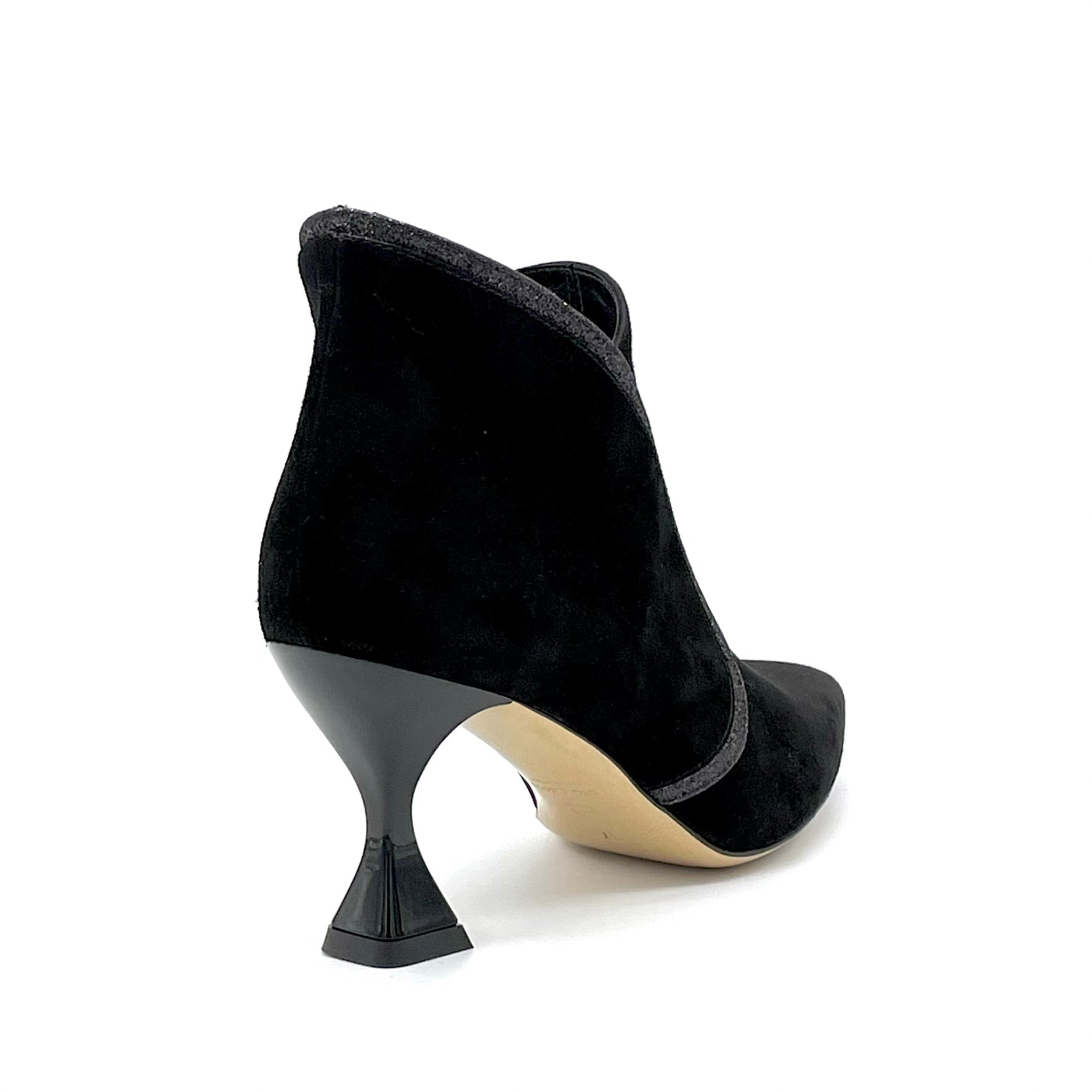 Elata 53551 bottine suède noir glitter talon 7,5 cm